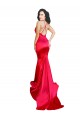 Sleeveless Sweetheart Stretch Satin Red Long Formal Evening Dress Canada Clearance