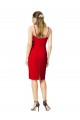 Sleeveless Sweetheart Stretch Crepe Red Cocktail Length Formal Evening Dress Canada Clearance