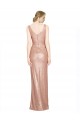 Sleeveless V-Neck Sequin Rose Gold Long Evening Dress Canada Clearance