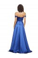 Sleeveless Sweetheart Stretch Satin Royal Blue Sweep Train Formal Evening Dress Canada Clearance