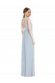 Sleeveless Sweetheart Soft Chiffon Sea Glass Long Semi Formal Evening Dress Canada Clearance