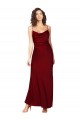 Sleeveless Cowl Neck Silky Satin Burgundy Long Black Tie Evening Dress Canada Clearance