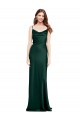 Sleeveless Cowl Neck Stretch Satin Hunter Long Black Tie Evening Dress Canada Clearance