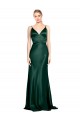 Sleeveless High Neck Stretch Satin Hunter Long Formal Evening Dress Canada Clearance