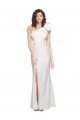 Sleeveless One Shoulder Stretch Crepe Ivory Long Formal Evening Dress Canada Clearance