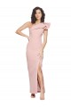Sleeveless One Shoulder Stretch Crepe Mauve Long Formal Evening Dress Canada Clearance