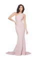 Sleeveless One Shoulder Stretch Crepe Mauve Sweep Train Semi Formal Evening Dress Canada Clearance