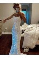 Sleeveless Spaghetti Straps Velvet Sequin Sweep Train Evening Dress Canada Clearance