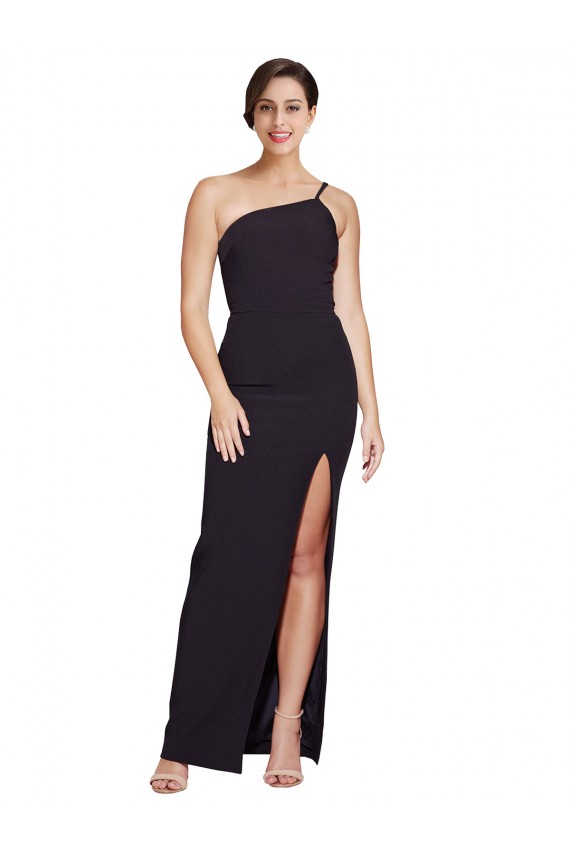 Sleeveless Strapless Stretch Crepe Black Long Formal Evening Dress Canada Clearance