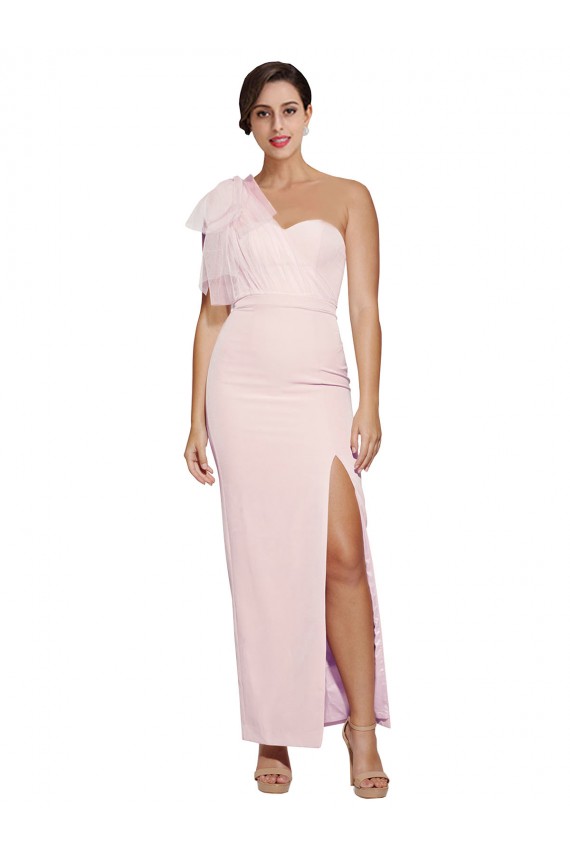 Sleeveless Sweetheart Stretch Crepe Pink Long Formal Evening Dress Canada Clearance