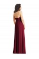 Sleeveless V-Neck Soft Chiffon Smoke Green Long Formal Evening Dress Canada Clearance