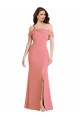 Sleeveless One Shoulder Stretch Crepe Hot Pink Long Semi Formal Evening Dress Canada Clearance