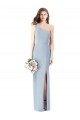 Sleeveless One Shoulder Stretch Crepe Light Sky Blue Long Semi Formal Evening Dress Canada Clearance