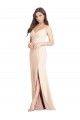 Sleeveless Sweetheart Stretch Crepe Nude Long Semi Formal Evening Dress Canada Clearance