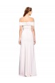 Sleeveless Off the Shoulder Stretch Crepe White Long Formal Dress Canada Clearance