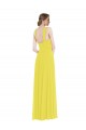 Sleeveless Sweetheart Soft Chiffon Yellow Long Semi Formal Evening Dress Canada Clearance